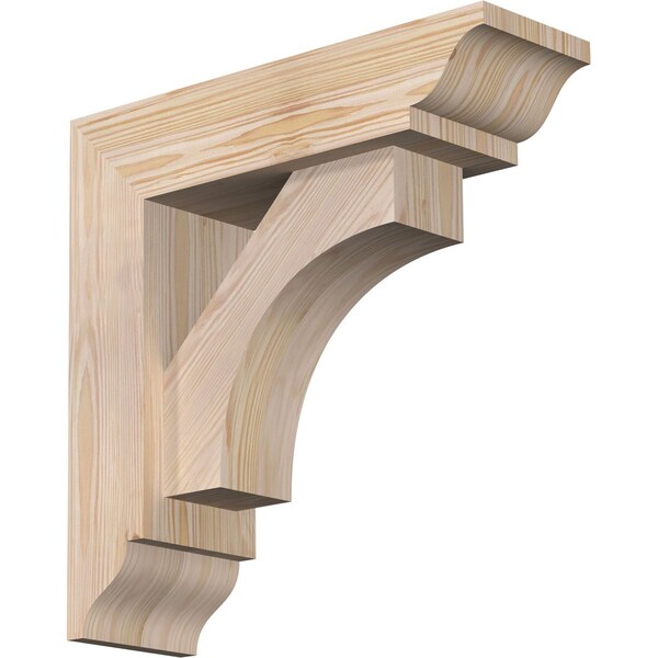 Ekena Millwork Westlake Traditional Smooth Bracket w/ Offset Brace, Douglas Fir, 5 1/2"W x 18"D x 18"H BKT0604X18X18WTL01SDF - main